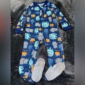 5t loose fit carters monster pajamas footed